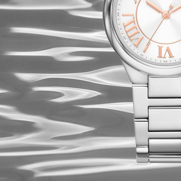  Shop Authentic Michael Kors Camille Three Hand Silver Dial Silver Steel Strap Watch For Women - MK7259 - Luxxuri