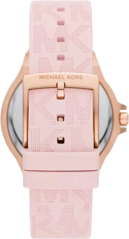  Shop Authentic Michael Kors Mini Lennox Three-Hand Rose Gold Dial Pink Silicone Strap Watch For Women - MK7282 - Luxxuri