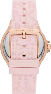  Shop Authentic Michael Kors Mini Lennox Three-Hand Rose Gold Dial Pink Silicone Strap Watch For Women - MK7282 - Luxxuri