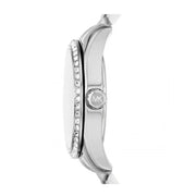  Shop Authentic Michael Kors Lexington Lux Three Hand Mother of Pearl Silver Dial Silver Steel Strap Watch for Women - MK7445 - Luxxuri