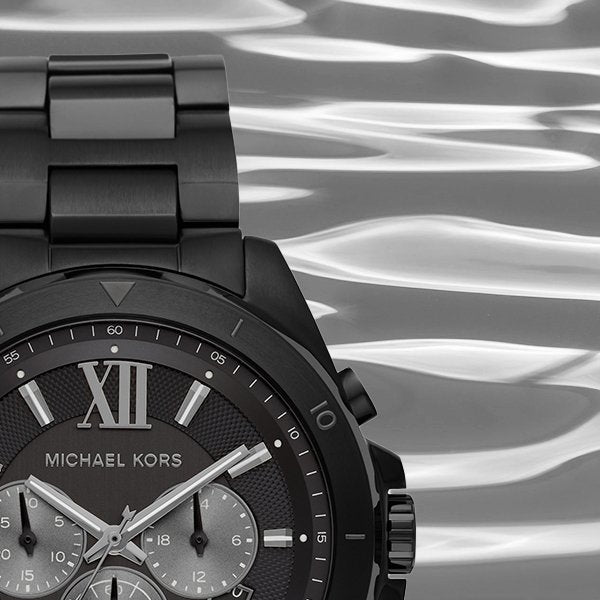  Shop Authentic Michael Kors Brecken Chronograph Black Dial Black Steel Strap Watch For Men - MK8858 - Luxxuri