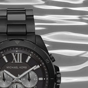  Shop Authentic Michael Kors Brecken Chronograph Black Dial Black Steel Strap Watch For Men - MK8858 - Luxxuri