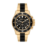  Shop Authentic Michael Kors Everest Chronograph Black Dial Two Tone Steel Strap Watch For Men - MK8979 - Luxxuri