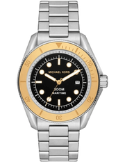 Shop Authentic Michael Kors Maritime Analog Black Dial Silver Steel Strap Watch for Men - MK9161 - Luxxuri