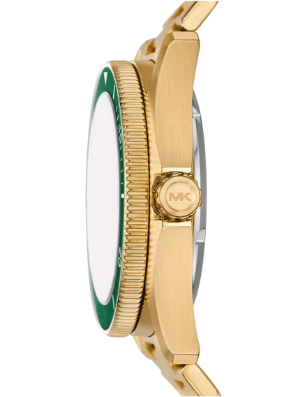  Shop Authentic Michael Kors Maritime Analog Green Dial Gold Steel Strap Watch for Men - MK9162 - Luxxuri
