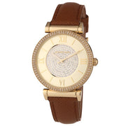  Shop Authentic Michael Kors Catlin Champagne Dial Brown Leather Strap Watch for Women - MK2375 - Luxxuri