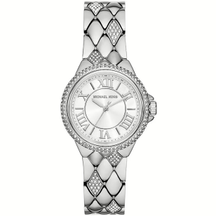  Shop Authentic Michael Kors Camille Pave Crystals Silver Dial Silver Steel Strap Watch for Women - MK4804 - Luxxuri