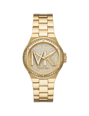  Shop Authentic Michael Kors Lennox Three Hand Gold Dial Gold Steel Strap Watch For Women - MK7229 - Luxxuri