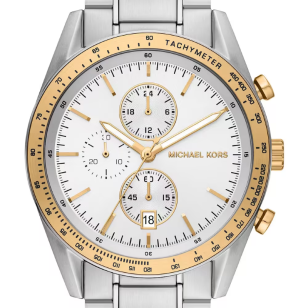  Shop Authentic Michael Kors Accelerator Chronograph White Dial Silver Steel Strap Watch For Men - MK9112 - Luxxuri