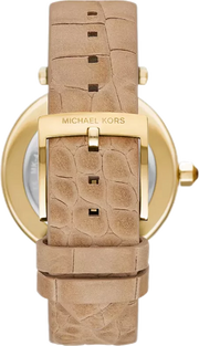  Shop Authentic Michael Kors Parker Three-Hand Gold Dial Brown Leather Strap Watch For Women - MK4725 - Luxxuri