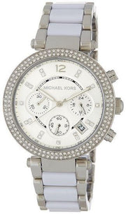  Shop Authentic Michael Kors Parker Chronograph Silver Dial Silver Steel Strap Watch For Women - MK6354 - Luxxuri