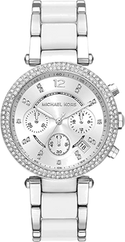  Shop Authentic Michael Kors Parker Chronograph Silver Dial Silver Steel Strap Watch For Women - MK6354 - Luxxuri