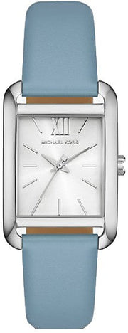  Shop Authentic Michael Kors Petite Monroe White Dial Blue Leather Strap Watch for Women - MKO1061 - Luxxuri