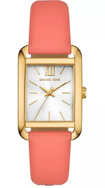  Shop Authentic Michael Kors Petite Monroe White Dial Orange Leather Strap Watch for Women - MKO1060 - Luxxuri