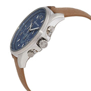  Shop Authentic Michael Kors Pilot Chronograph Blue Dial Brown Leather Strap Watch for Men - MK9128 - Luxxuri