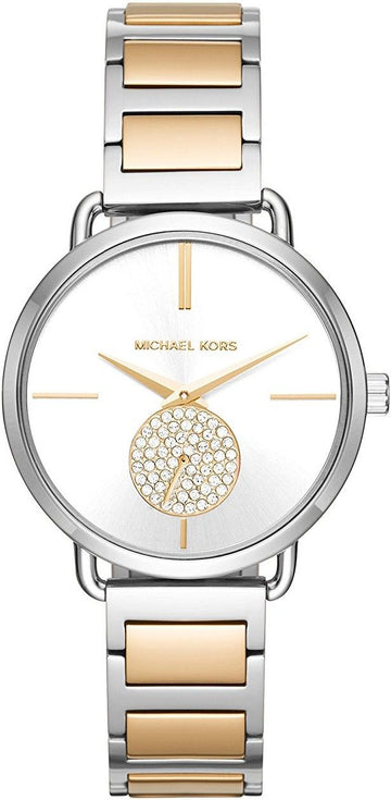  Shop Authentic Michael Kors Silver Dial Two Tone Steel Strap Watch for Women - MK3679 - Luxxuri