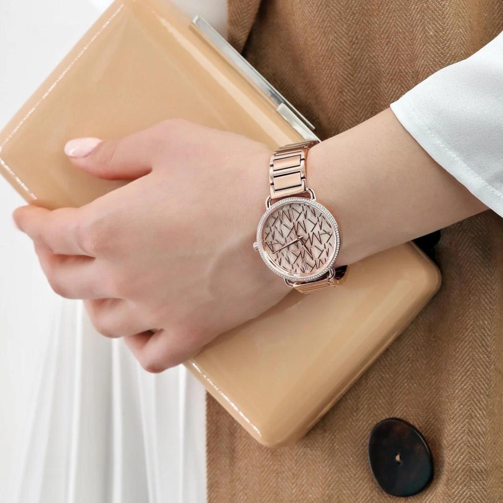  Shop Authentic Michael Kors Portia Quartz Silver Dial Rose Gold Steel Strap Watch For Women - MK3887 - Luxxuri