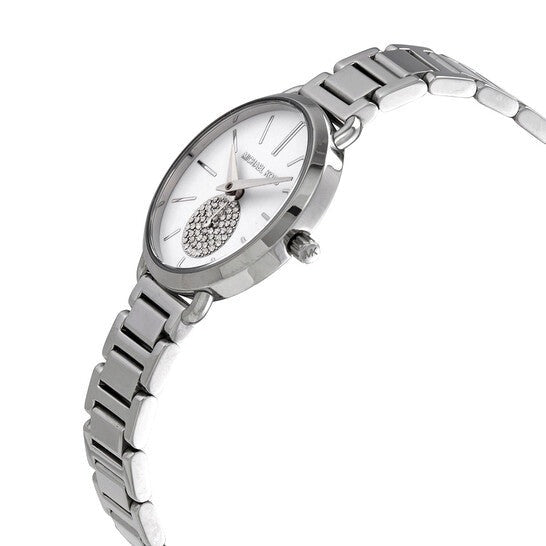  Shop Authentic Michael Kors Portia Quartz Silver Dial Silver Steel Strap Watch For Women - MK3837 - Luxxuri