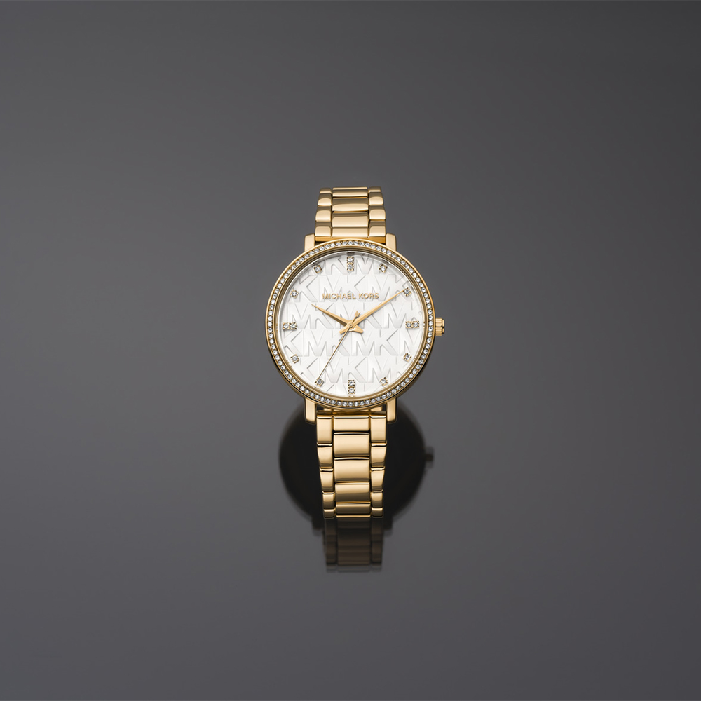 Shop Authentic Michael Kors Pyper Three Hand White Dial Gold Steel Strap Watch For Women - MK4666 - Luxxuri