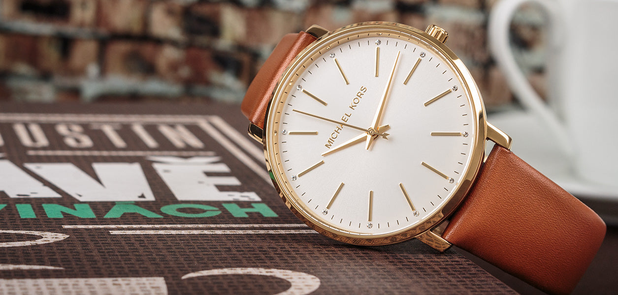  Shop Authentic Michael Kors Pyper Quartz Silver Dial Brown Leather Watch For Women - MK2740 - Luxxuri