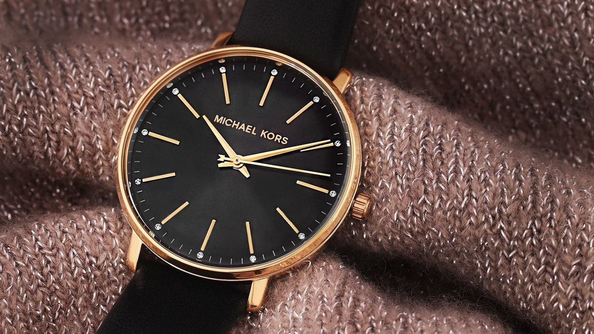  Shop Authentic Michael Kors Pyper Black Dial Black Leather Strap Watch For Women - MK2747 - Luxxuri
