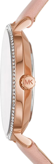  Shop Authentic Michael Kors Pyper Analog White Dial Pink Leather Strap Watch For Women - MK2803 - Luxxuri