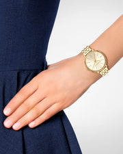  Shop Authentic Michael Kors Pyper Quartz Gold Dial Gold Steel Strap Watch For Women - MK3898 - Luxxuri