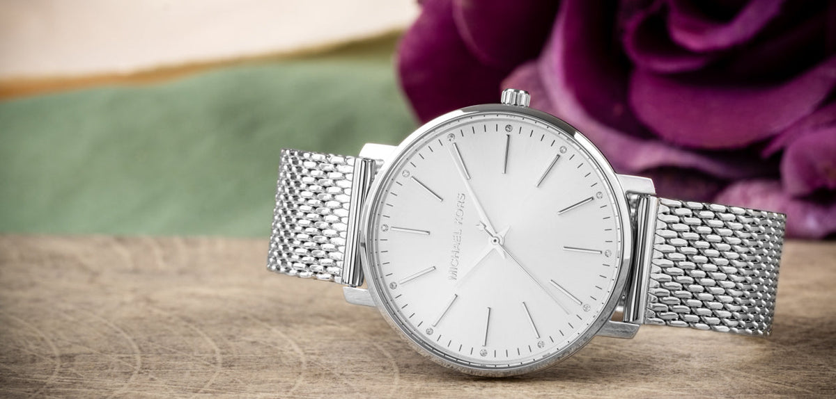 Shop Authentic Michael Kors Pyper Quartz White Dial Silver Mesh Strap Watch for Women - MK4338 - Luxxuri
