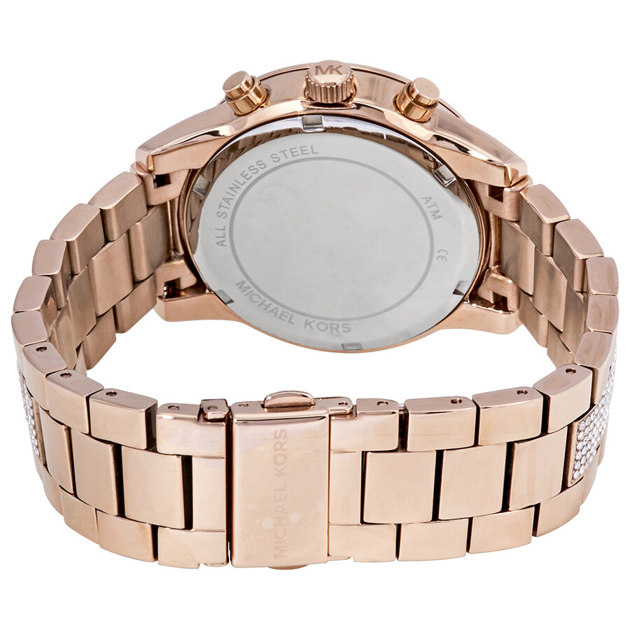  Shop Authentic Michael Kors Ritz Chronograph Rose Gold Dial Rose Gold Steel Strap Watch For Women - MK6485 - Luxxuri