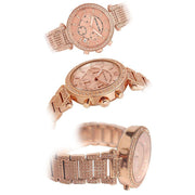  Shop Authentic Michael Kors Uptown Glam Parker Chronograph Rose Gold Dial Steel Strap Watch for Women - MK5663 - Luxxuri
