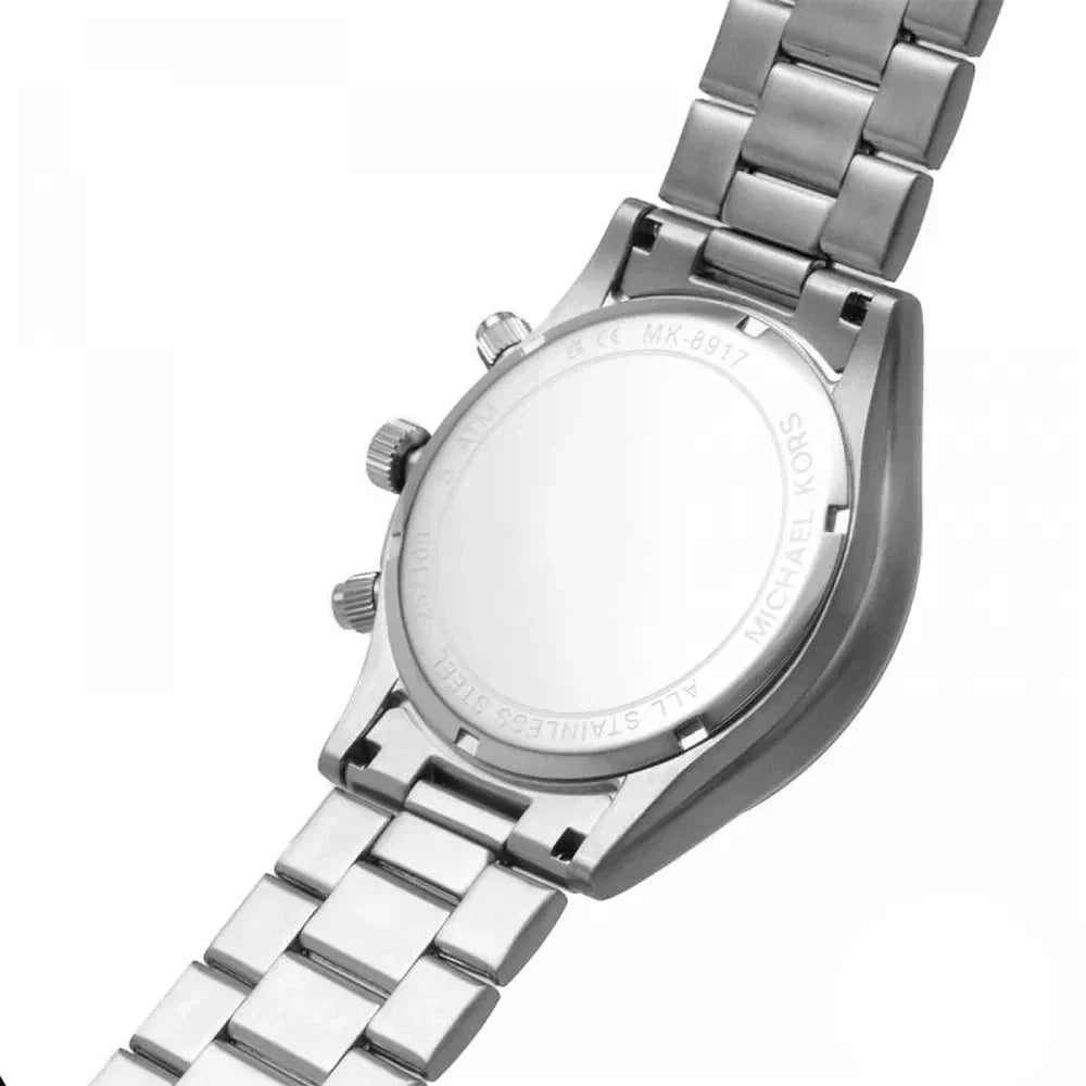  Shop Authentic Michael Kors Slim Runway Chronograph Blue Dial Silver Steel Strap Watch For Men - MK8917 - Luxxuri
