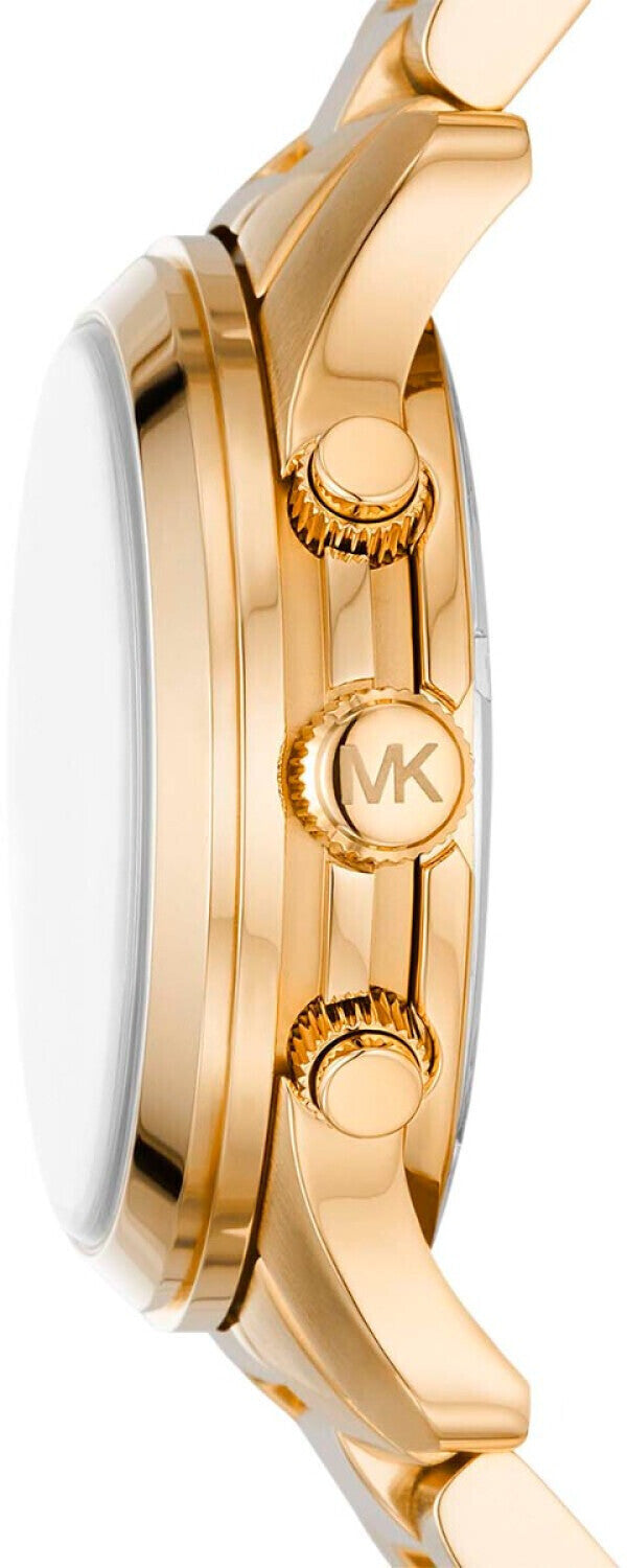  Shop Authentic Michael Kors Runway Chronograph Gold Dial Gold Steel Strap Watch For Women - MK7323 - Luxxuri