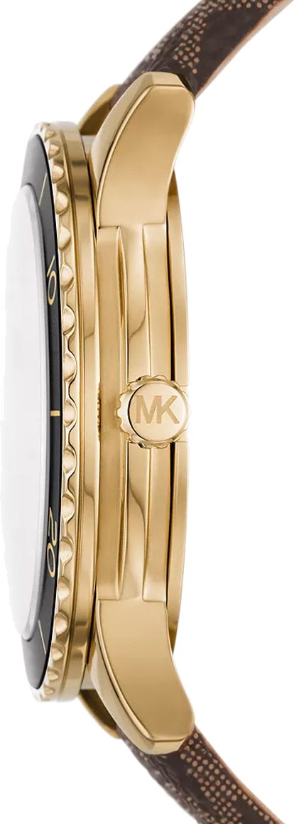  Shop Authentic Michael Kors Runway Quartz Black Dial Brown Leather Strap Watch For Women - MK6979 - Luxxuri