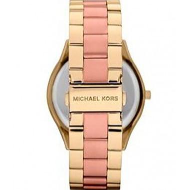  Shop Authentic Michael Kors Slim Runway Pink Dial Two Tone Steel Strap Watch for Women - MK3493 - Luxxuri