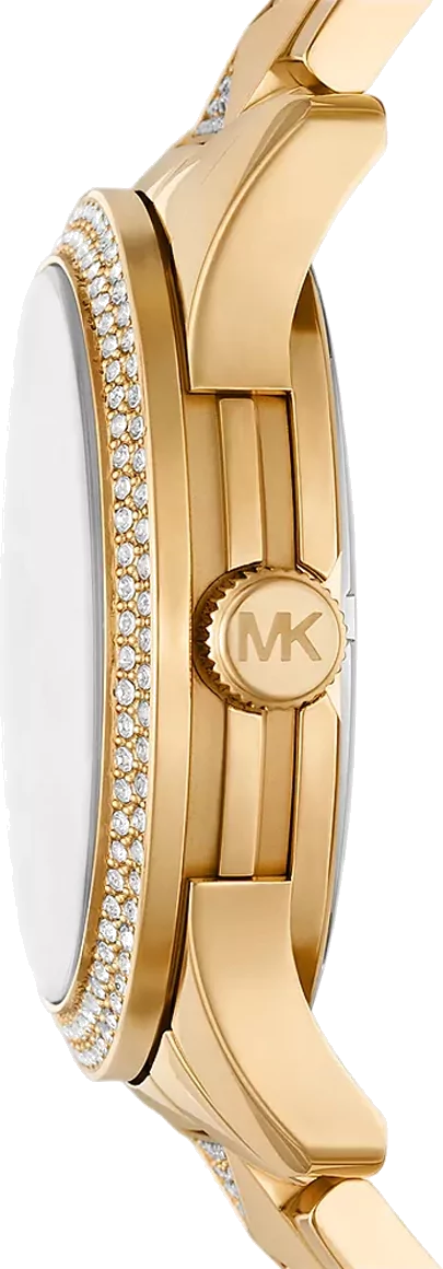  Shop Authentic Michael Kors Runway Three Hand Green Dial Gold Steel Strap Watch For Women - MK7390 - Luxxuri