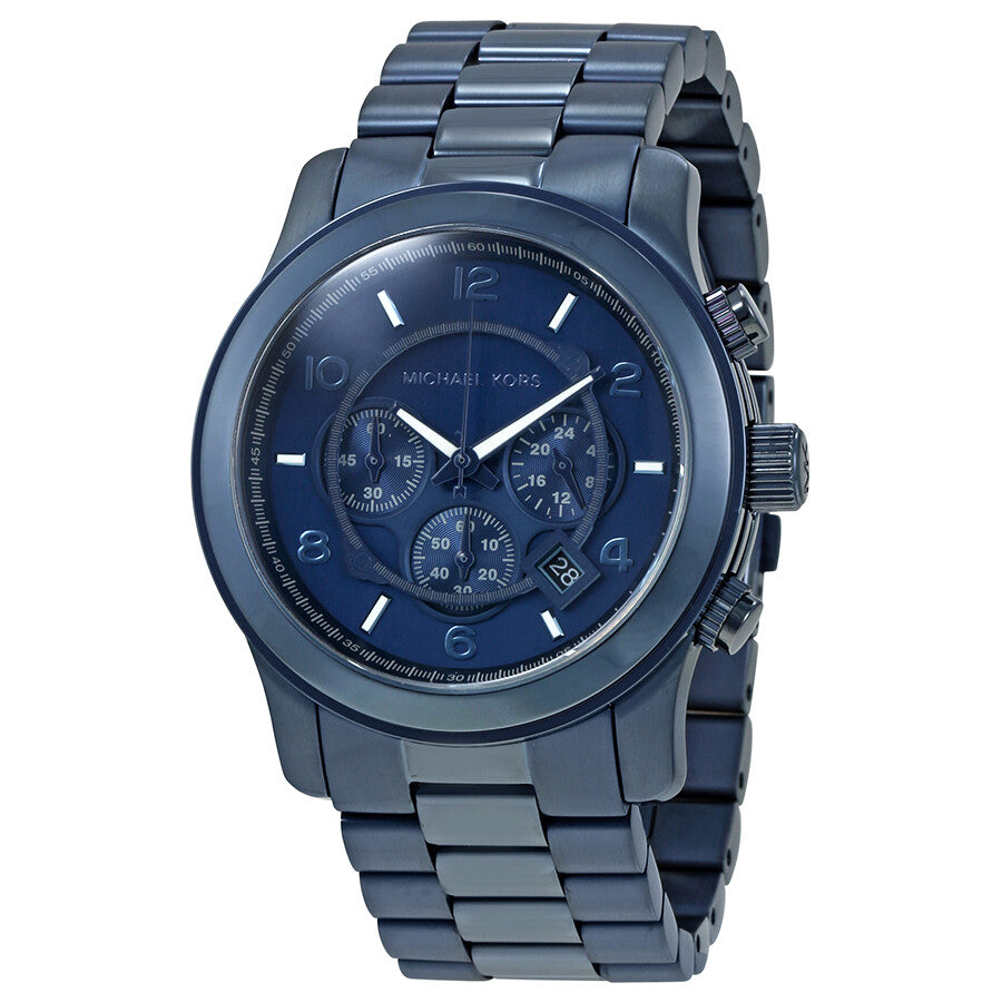  Shop Authentic Michael Kors Runway Chronograph Blue Dial Blue Steel Strap Watch For Men - MK8538 - Luxxuri