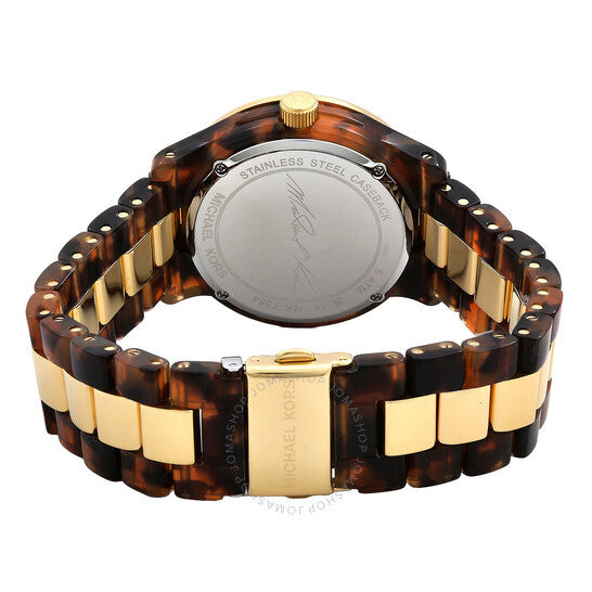  Shop Authentic Michael Kors Runway Three-Hand Brown Dial Two Tone Steel Strap Watch for Women - MK7354 - Luxxuri