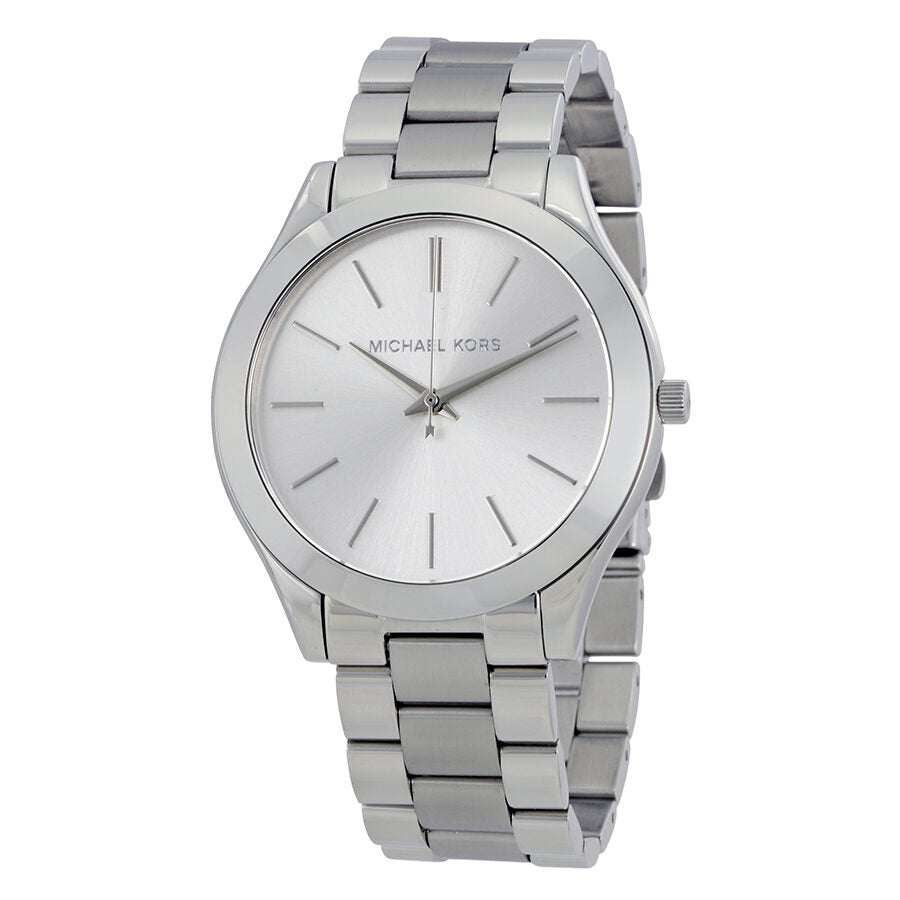  Shop Authentic Michael Kors Slim Runway Silver Dial Silver Stainless Steel Strap Watch for Women - MK3178 - Luxxuri