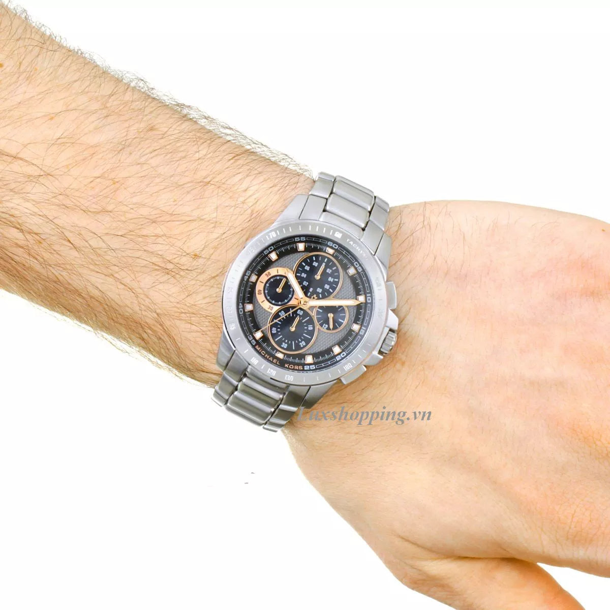 Shop Authentic Michael Kors Ryker Chronograph Black Dial Silver Steel Strap Watch For Men - MK8528 - Luxxuri