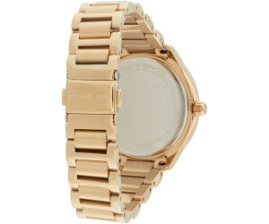  Shop Authentic Michael Kors Sage Three-Hand Mother of Pearl White Dial Gold Steel Strap Watch for Women - MK4805 - Luxxuri