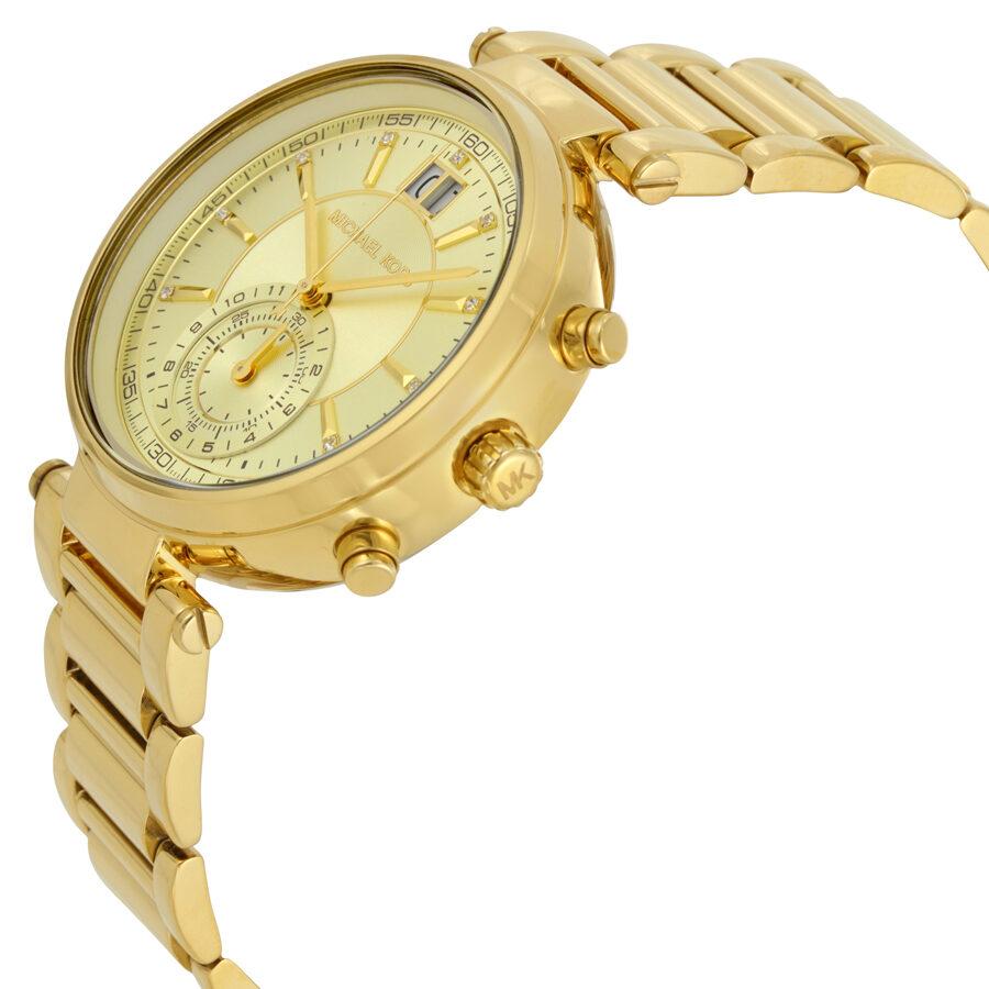  Shop Authentic Michael Kors Sawyer White Dial Gold Steel Strap Watch for Women - MK6362 - Luxxuri