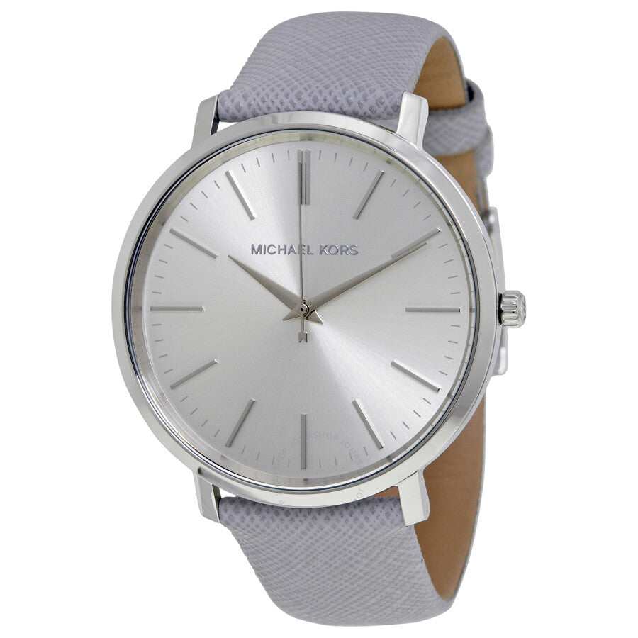 Shop Authentic Michael Kors Jaryn Quartz Silver Dial Grey Leather Strap Watch For Women - MK2470 - Luxxuri