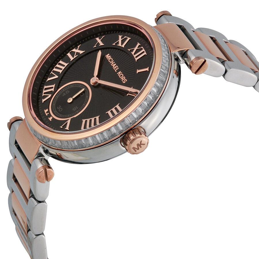  Shop Authentic Michael Kors Skylar Black Dial Two Tone Steel Strap Watch for Women - MK5957 - Luxxuri