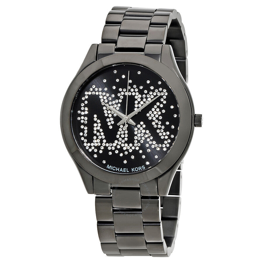  Shop Authentic Michael Kors Slim Runway Black Dial Black Steel Strap Watch for Women - MK3589 - Luxxuri