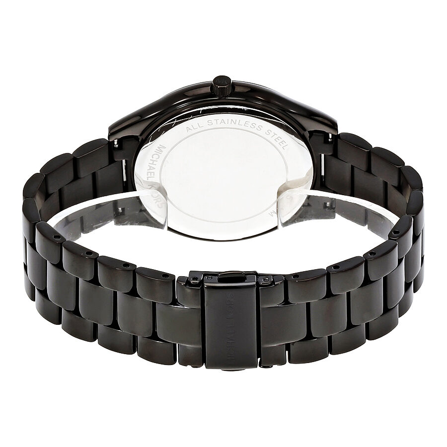  Shop Authentic Michael Kors Slim Runway Black Dial Black Steel Strap Watch for Women - MK3589 - Luxxuri