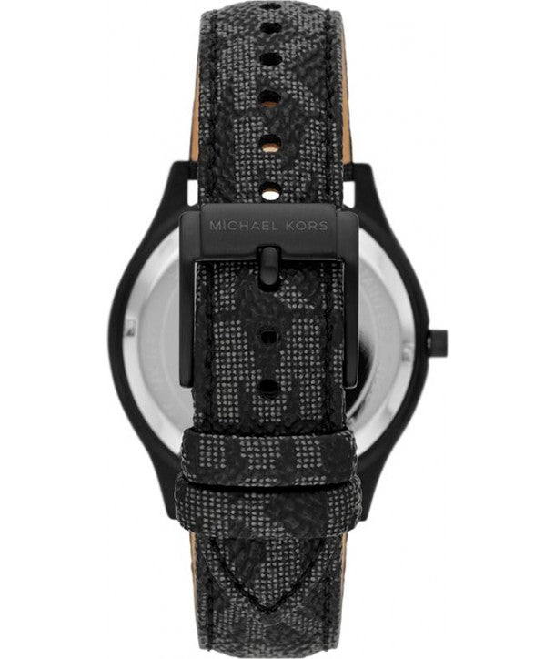  Shop Authentic Michael Kors Slim Runway Black Dial Black Leather Strap Watch For Men - MK8908 - Luxxuri