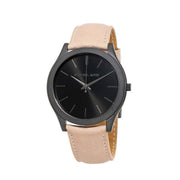  Shop Authentic Michael Kors Slim Runway Black Dial Beige Leather Strap Watch For Men - MK8510 - Luxxuri