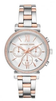  Shop Authentic Michael Kors Sofie Chronograph Quartz White Dial Two Tone Steel Strap Watch For Women - MK6558 - Luxxuri