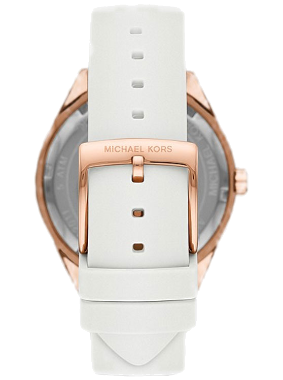  Shop Authentic Michael Kors Oversized Sport Quartz White Dial White Rubber Strap Watch For Women - MK6945 - Luxxuri