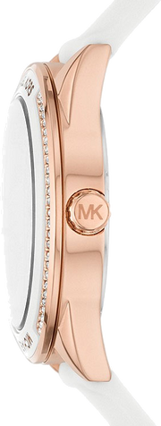  Shop Authentic Michael Kors Oversized Sport Quartz White Dial White Rubber Strap Watch For Women - MK6945 - Luxxuri